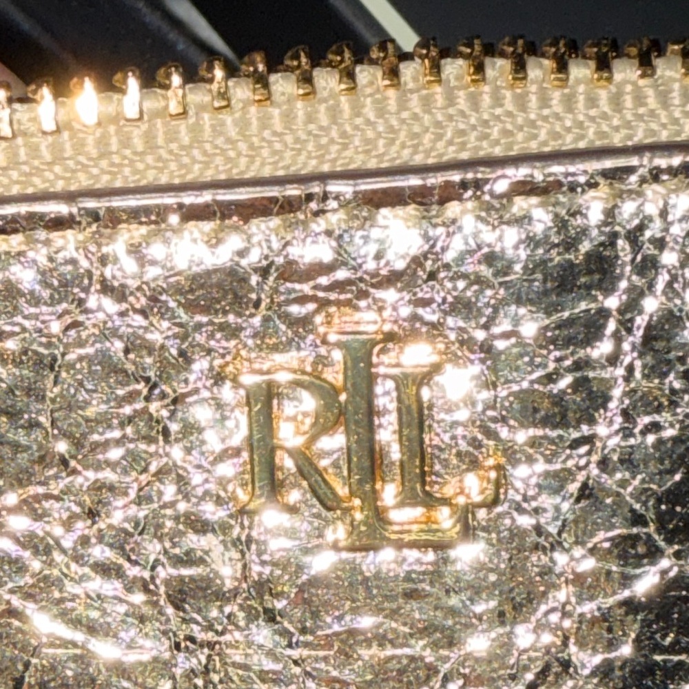 Ralph Lauren Metallic Gold Card Case with Chain - Picture 8 of 9